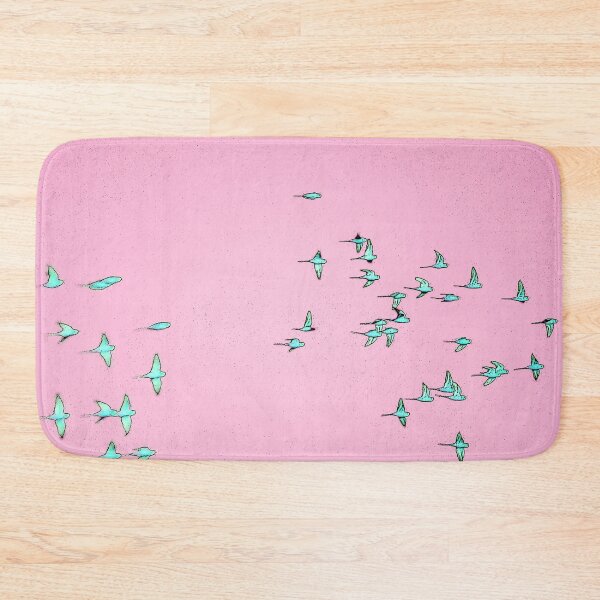 Item preview, Turquoise Birds Flying through a Pink Sky designed and sold by Digitaldingo.