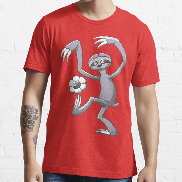 Cool Sloth Playing with a Soccer Ball Essential T-Shirt