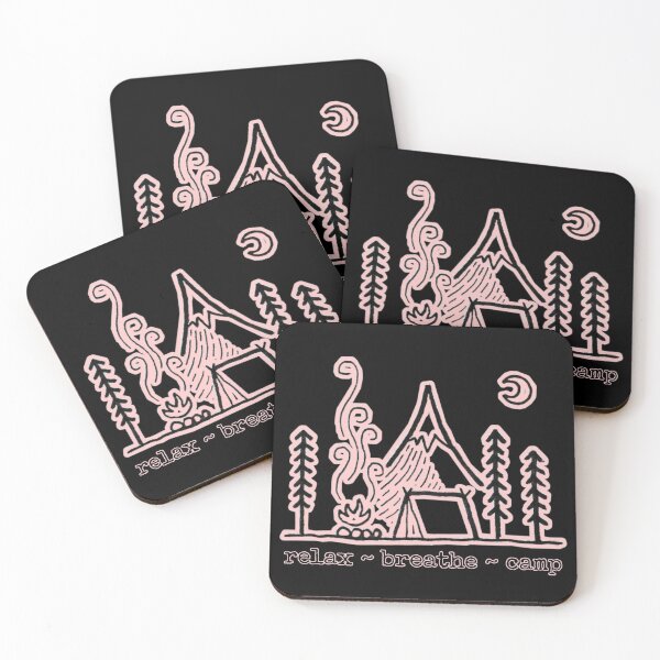 Item preview, breathe relax camp - camping - pink by Boo-da-chay designed and sold by Boo-da-chay.