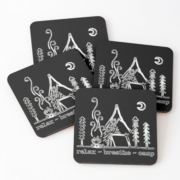 Item preview, breathe relax camp - camping - distressed white by Boo-da-chay designed and sold by Boo-da-chay.