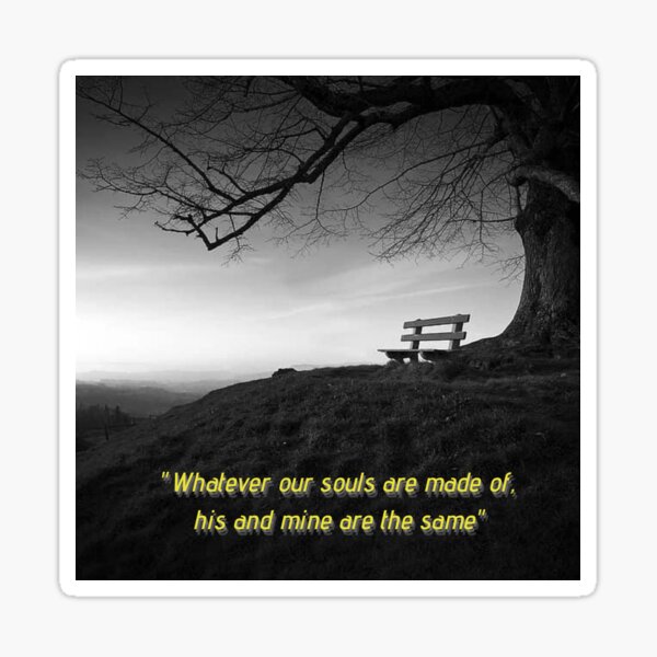 Sticker Arbre Tordu De Wuthering Heights Avec Citation Par Starspear Redbubble