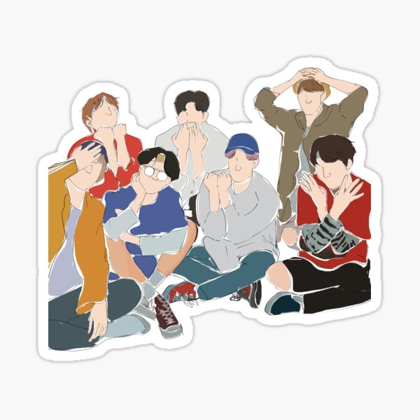 bts sticker for sale by newbieseller redbubble