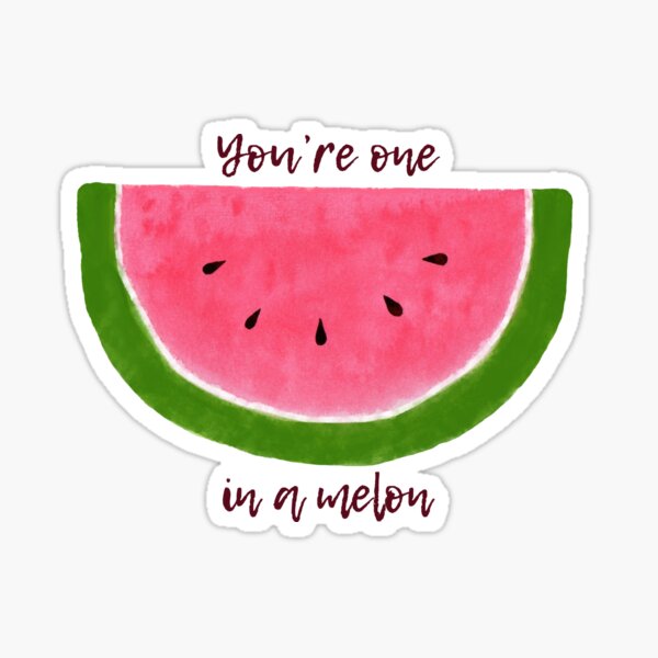 you-re-one-in-a-melon-sticker-for-sale-by-nadyaheart-redbubble