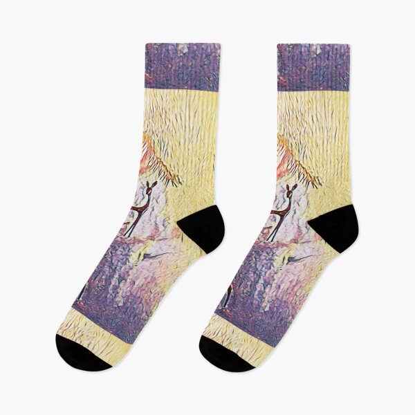 Item preview, A pair of beautiful deer in the winter mountains designed and sold by helenkaiy.