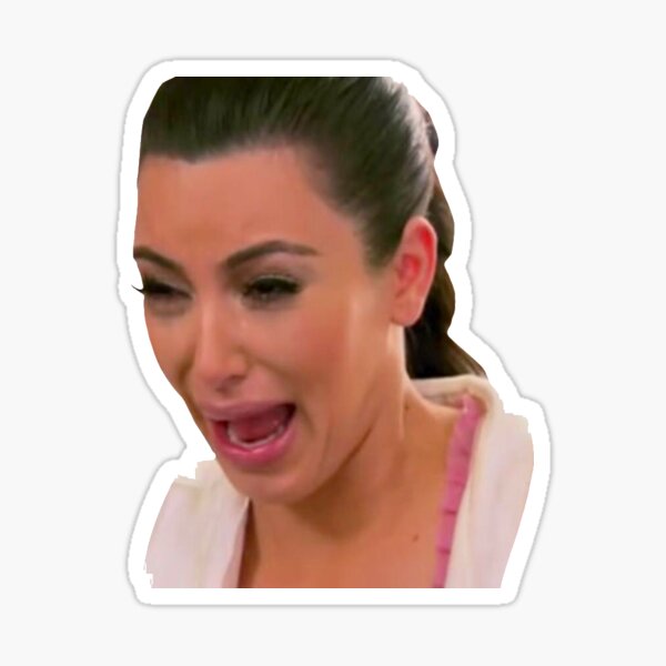 Pegatina Pegatina Llorando De Kim Kardashian De Hannah5433 Redbubble