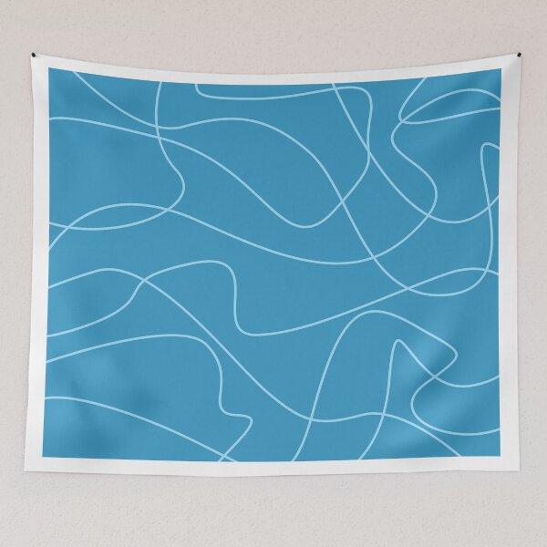 Item preview, Blue Wavy Lines Pattern designed and sold by elisesylvia05.