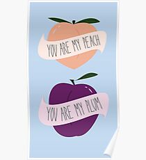 Peach/Plum Poster