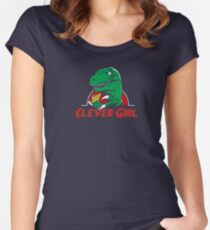 clever girl, jurassic Women's Fitted Scoop T-Shirt