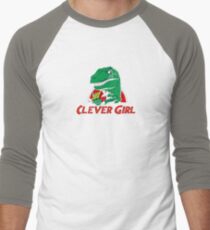 clever girl, jurassic Men's Baseball ¾ T-Shirt