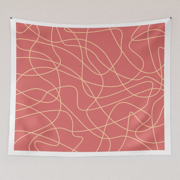 Item preview, Orange Wavy Lines Pattern designed and sold by elisesylvia05.