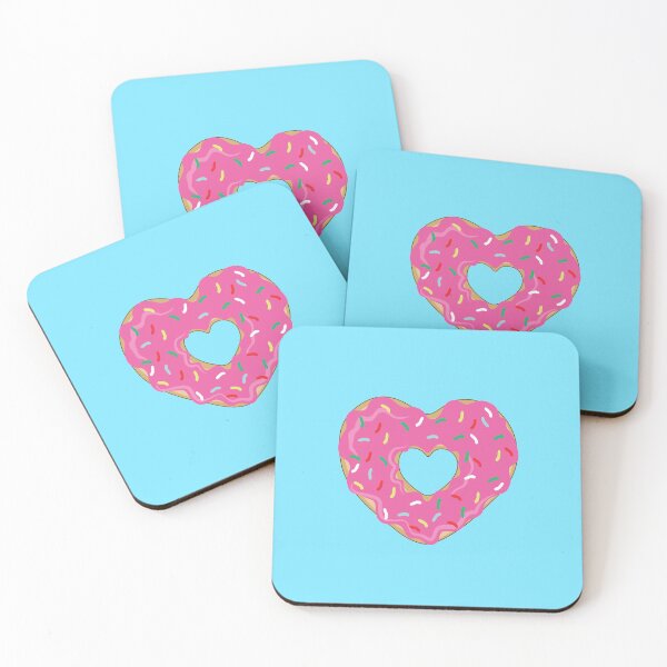 Item preview, Cute Sprinkled Pink Donut Heart I Love You designed and sold by JustLivinLife.