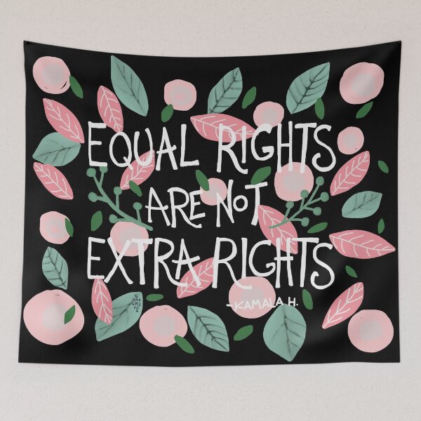 Item preview, Equal Rights are not Extra Rights (Black Background) designed and sold by Cindy Shakuri.