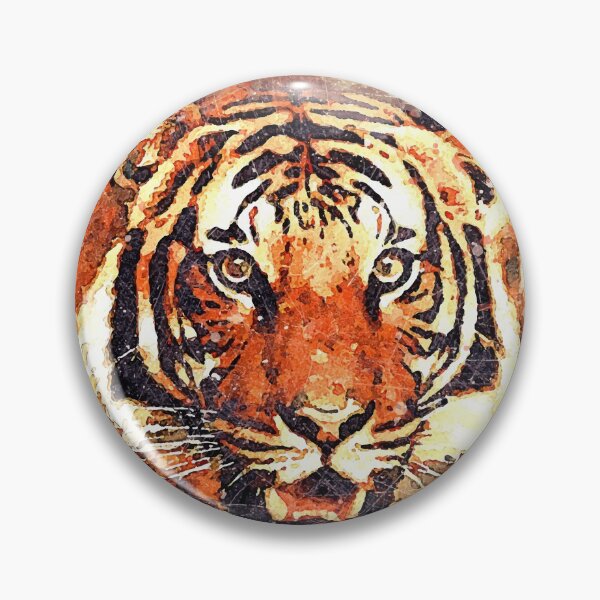 Item preview, Bengal Tiger abstarct portrait using watercolors designed and sold by Iconique Space.