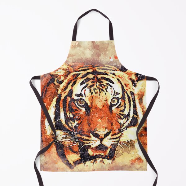 Item preview, Bengal Tiger abstarct portrait using watercolors designed and sold by Iconique Space.