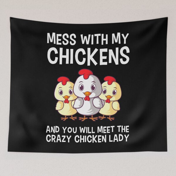 Item preview, Mess With My Chickens Chicken Lady Gift designed and sold by DelightfulDude.