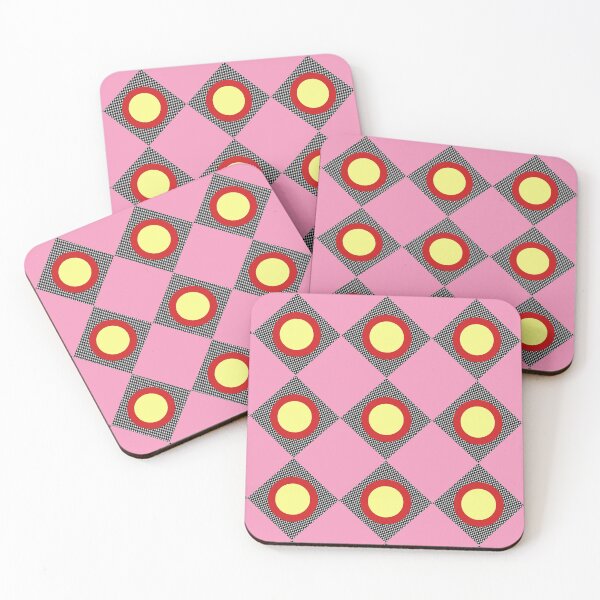 Item preview, Circles and Squares in Red, Yellow, Pink, Black and White designed and sold by KeksWorkroom.