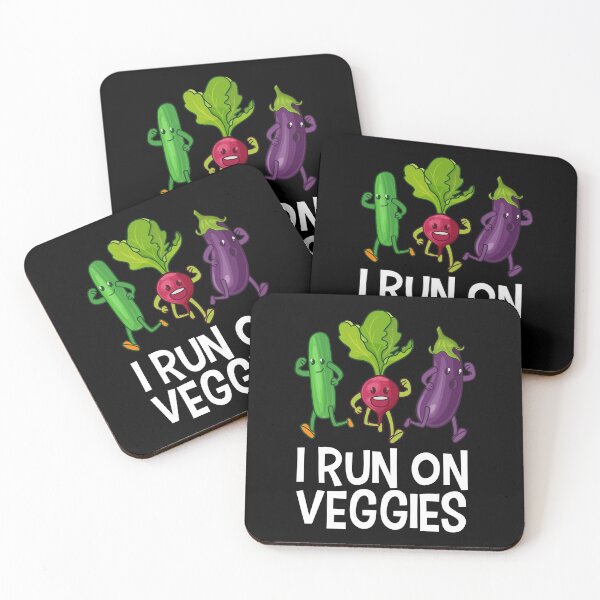 Item preview, I Run On Veggies Vegan Vegetarian Gift designed and sold by DelightfulDude.
