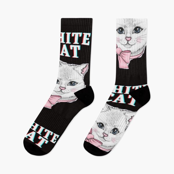 Item preview, White cat retro style designed and sold by zPremium.