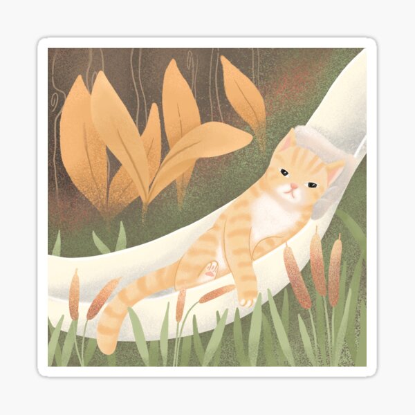 Cat Chillin Sticker