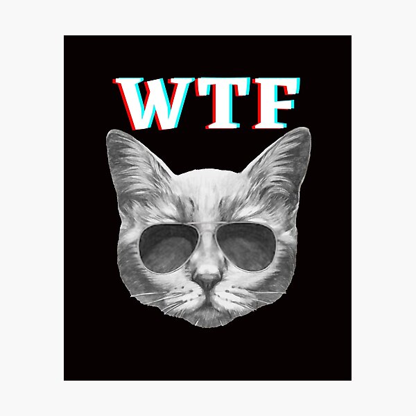 Item preview, Funny WTF Retro cat design designed and sold by zPremium.