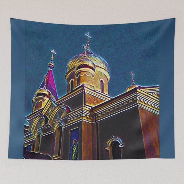 Item preview, Orthodox church with shining domes designed and sold by helenkaiy.