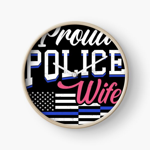 Item preview, Blue Line Heart design Wife of Police Proud USA print designed and sold by Lisbob.