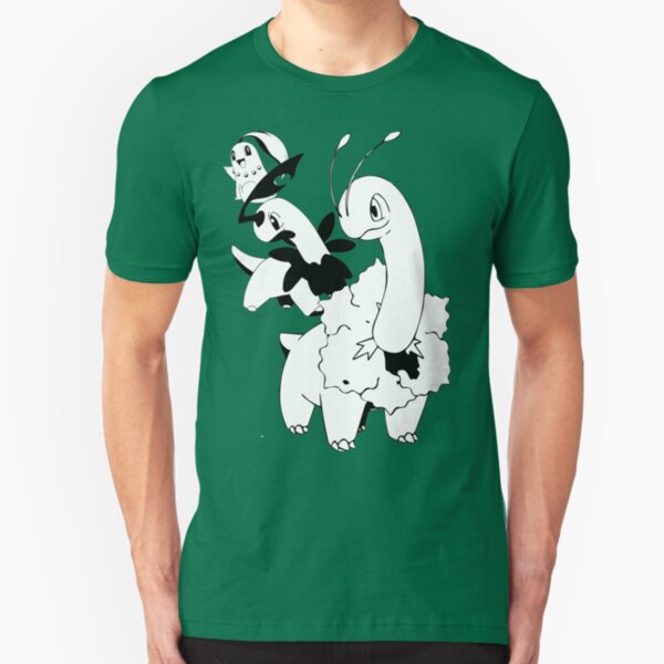Chikorita Evolution Line Slim Fit T-Shirt