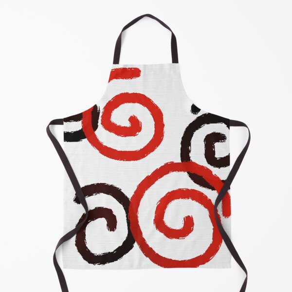 Item preview, Fine Brush Spirals in Black and Red designed and sold by JillyBeanDesign.