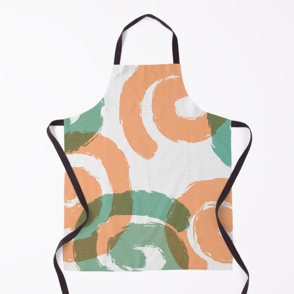 Item preview, Brush Spirals in Orange and Aqua designed and sold by JillyBeanDesign.