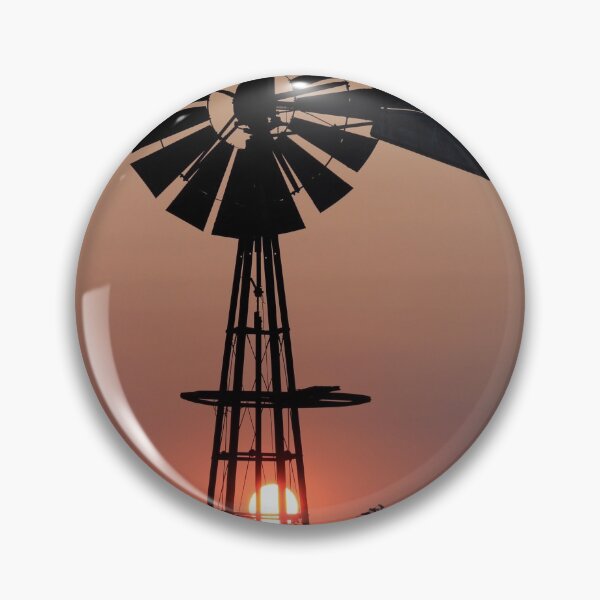 Item preview, Kansas Smokey Sunset con una silueta de molino de viento designed and sold by ROBERTDBROZEK.
