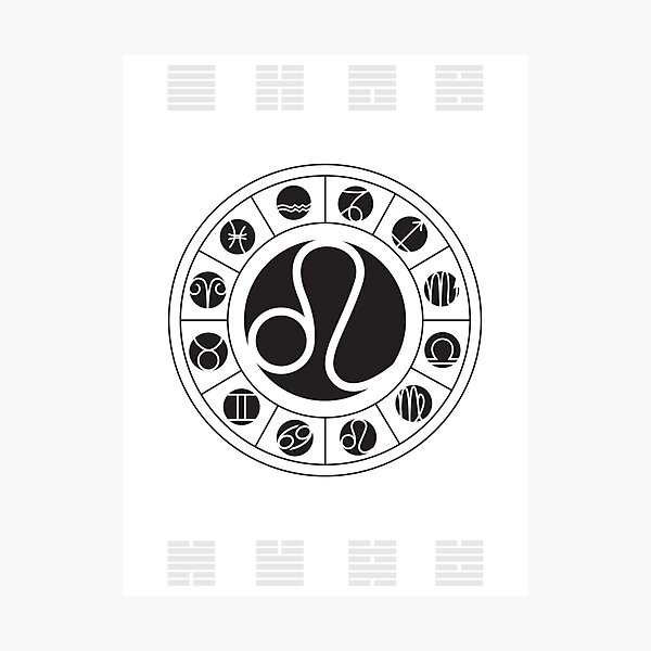 Item preview, Leo Zodiac Wheel with I Ching Hexagrams designed and sold by Chris Hopkins.