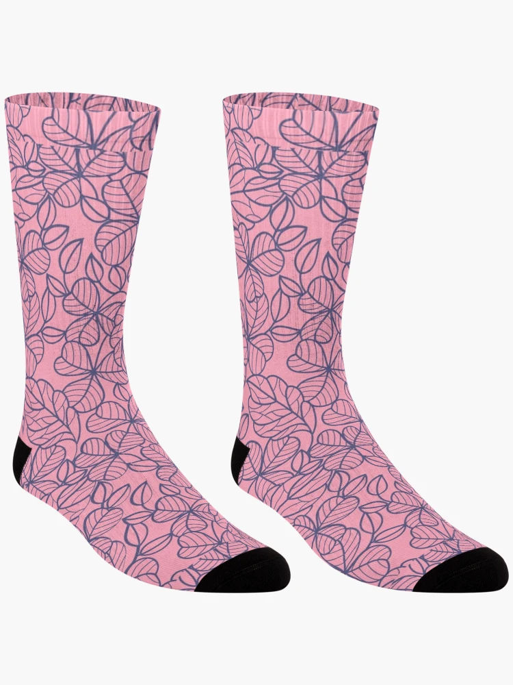 Thumbnail 3 of 5, Socks, Retro leafy pattern designed and sold by Raseelvm.