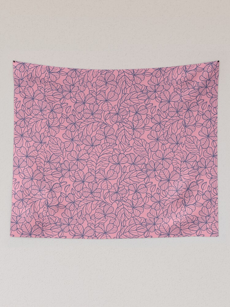 Thumbnail 2 of 3, Tapestry, Retro leafy pattern designed and sold by Raseelvm.