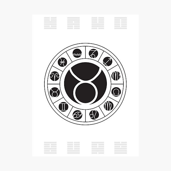 Item preview, Taurus Zodiac Wheel with I Ching Hexagrams designed and sold by Chris Hopkins.