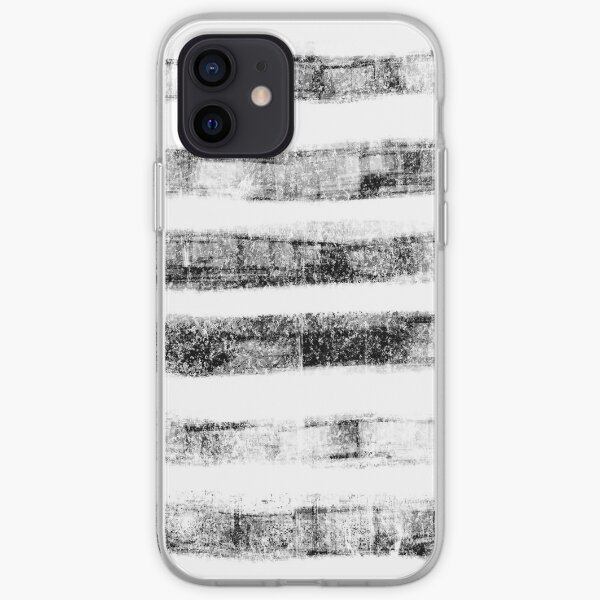 Nordic Hand painted Scandi Lines Minimalist Black and White Skandi Scandinavian Pattern iPhone Soft Case