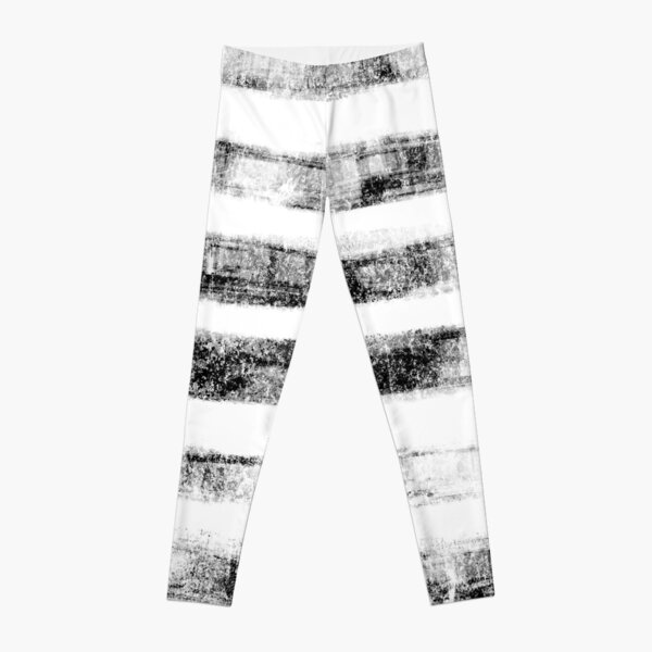 Nordic Hand painted Scandi Lines Minimalist Black and White Skandi Scandinavian Pattern Leggings
