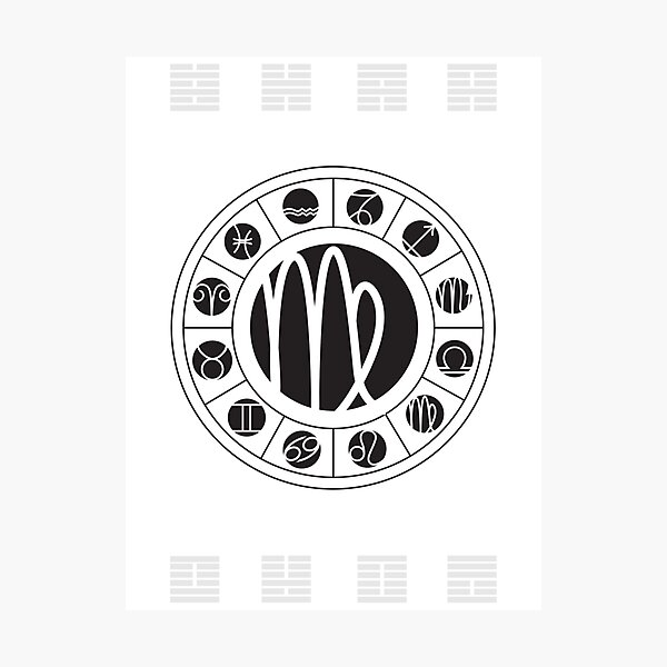 Item preview, Virgo Zodiac Wheel with I Ching Hexagrams designed and sold by Chris Hopkins.