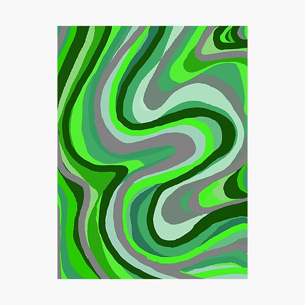Item preview, Abstract green curves pattern digital art designed and sold by SILVERAPPLE.