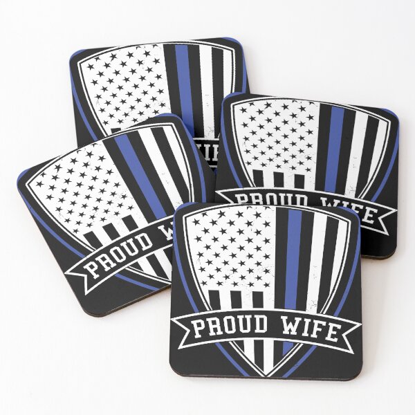 Item preview, Blue Line Heart design Wife of Police Proud USA graphic designed and sold by Lisbob.