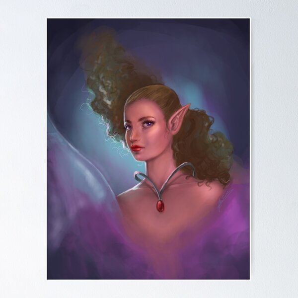 Item preview, El elfo - retrato designed and sold by hoshimem.