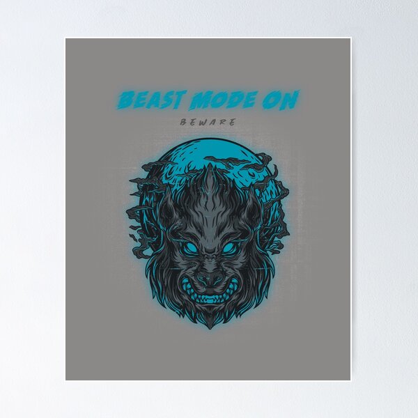 Item preview, Beast Mode On GYM and Fitness Merch designed and sold by SanZal.