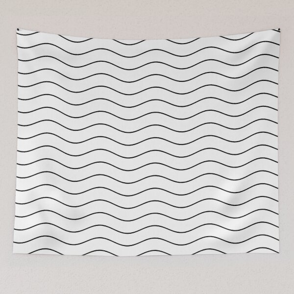 Item preview, Soft thin wave white designed and sold by Miss Striped.
