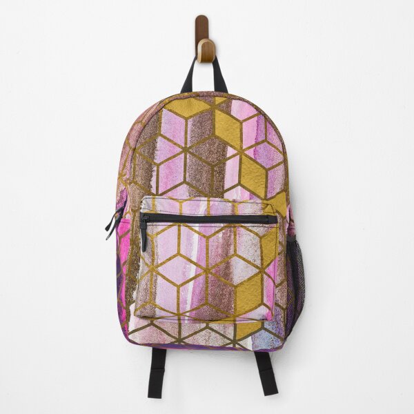 Item preview, Pink Rose Gold Gradient Gold Cubes designed and sold by T-shirt-Designs.