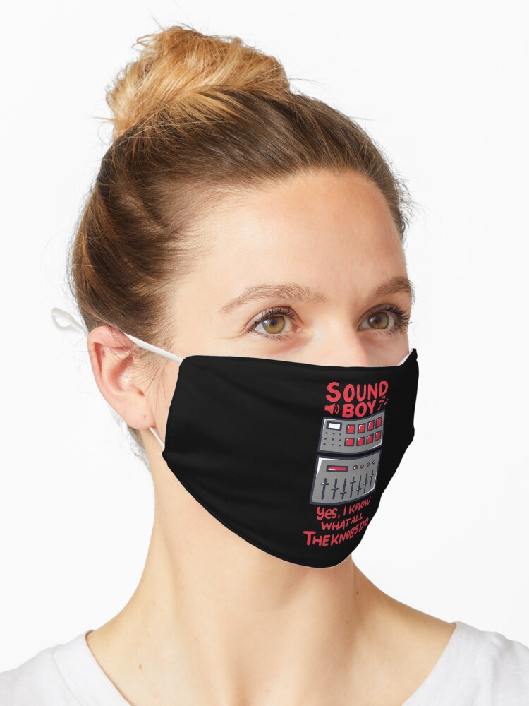 Sound Boy Funny Audiophile Audio Engineering Soundboard Mask By Meypa Redbubble