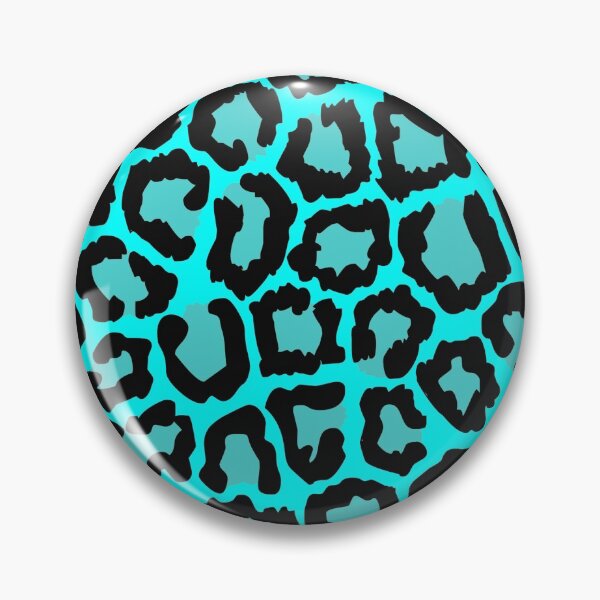Item preview, Black Blue Aqua Cheetah Leopard spotted fur Animal Africa Pattern designed and sold by funnytshirtemp.