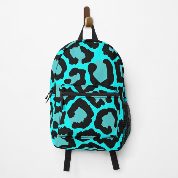 Item preview, Black Blue Aqua Cheetah Leopard spotted fur Animal Africa Pattern designed and sold by funnytshirtemp.