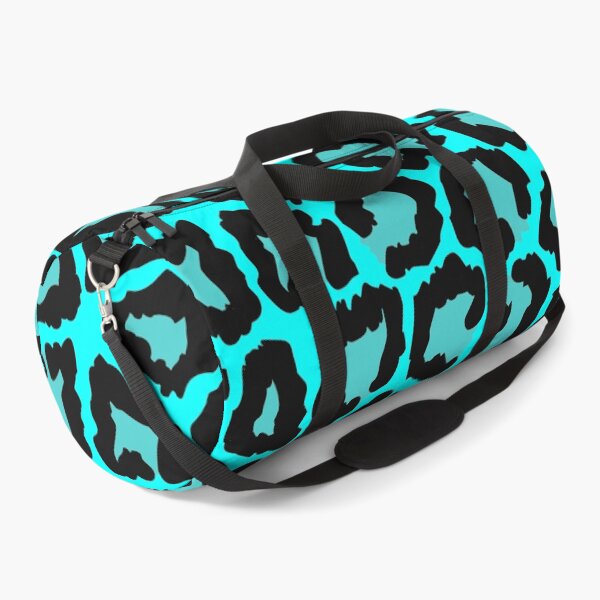 Item preview, Black Blue Aqua Cheetah Leopard spotted fur Animal Africa Pattern designed and sold by funnytshirtemp.