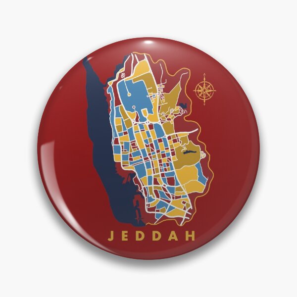 Artikelvorschau, Dschidda, Saudi-Arabien in Gelb, Senf, Weiß, Blau und Rot entworfen und verkauft von CreatEVEdesign.