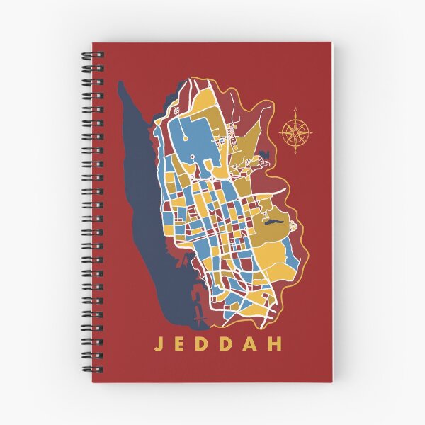 Item preview, Jeddah, Saudi Arabia in yellow, mustard, white, blue and red designed and sold by CreatEVEdesign.