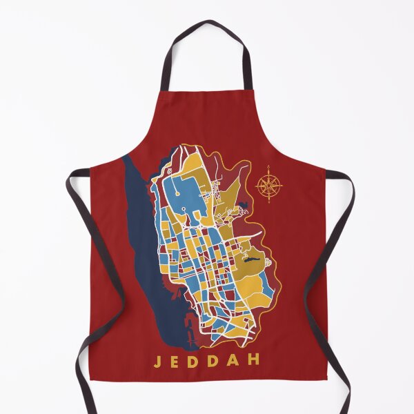 Item preview, Jeddah, Saudi Arabia in yellow, mustard, white, blue and red designed and sold by CreatEVEdesign.